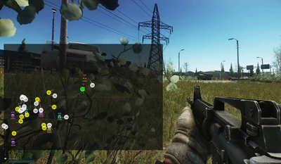 Escape from Tarkov radar hack and loot ESP with value icons enemy dots and extract awareness outdoors